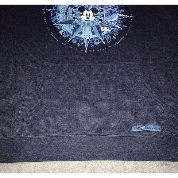 Disney Parks Mickey Mouse Compass Pullover XL‎ Sweatshirt Unisex Blue X-Large - Picture 5 of 12